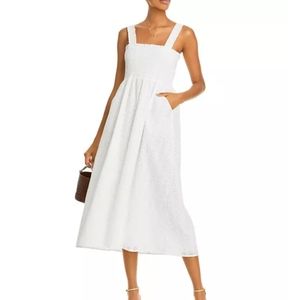 Aqua Smocked Midi Dress. XS. NWT.